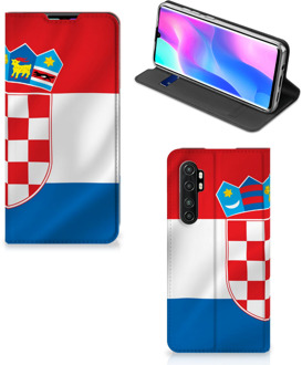 B2Ctelecom Leuk Hoesje Xiaomi Mi Note 10 Lite Smart Cover Kroatische Vlag