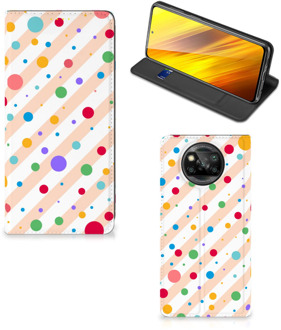 B2Ctelecom Leuk Hoesje Xiaomi Poco X3 Smart Cover Dots