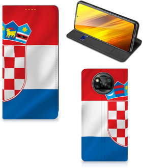 B2Ctelecom Leuk Hoesje Xiaomi Poco X3 Smart Cover Kroatische Vlag