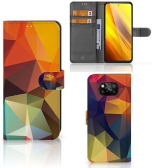 B2Ctelecom Leuk Hoesje Xiaomi Poco X3 Smartphone Cover Polygon Color