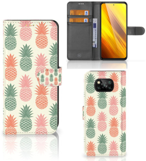 B2Ctelecom Leuk Hoesje Xiaomi Poco X3 Smartphone Hoesje Ananas