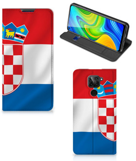 B2Ctelecom Leuk Hoesje Xiaomi Redmi Note 9 Smart Cover Kroatische Vlag