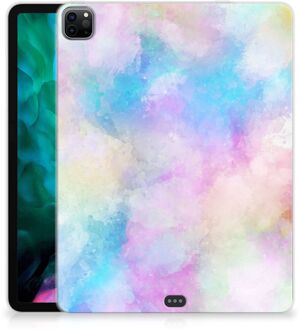 B2Ctelecom Leuk Siliconen Hoes iPad Pro 12.9 (2020) | iPad Pro 12.9 (2021) Backcase Watercolor Light met doorzichte zijkanten