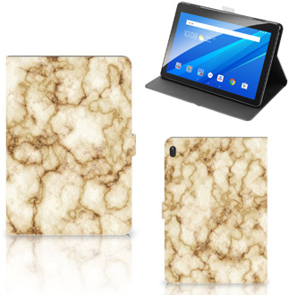 B2Ctelecom Leuk Tablet hoesje  Lenovo Tab E10 Marmer Goud