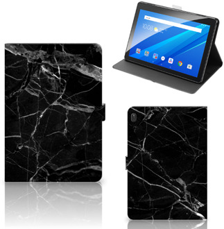 B2Ctelecom Leuk Tablet hoesje  Lenovo Tab E10 Marmer Zwart  - Origineel Cadeau Vader