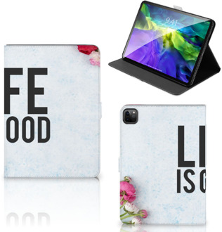 B2Ctelecom Leuk Tablethoesje iPad Pro 11 (2020) Tablet Hoes met Standaard Life is Good