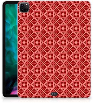 B2Ctelecom Leuk Tablethoesje iPad Pro 12.9 (2020) TPU Siliconen Bumper Batik Red met doorzichte zijkanten