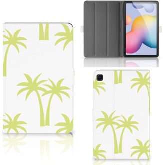 B2Ctelecom Leuk Tablethoesje Samsung Galaxy Tab S6 Lite Hoes met Standaard Palmtrees