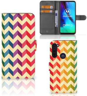 B2Ctelecom Leuk Telefoonhoesje Motorola Moto G Pro Smartphone Hoesje Zigzag Color