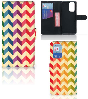 B2Ctelecom Leuk Telefoonhoesje OnePlus 9 Pro Smartphone Hoesje Zigzag Color