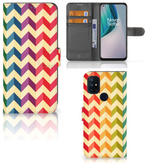 B2Ctelecom Leuk Telefoonhoesje OnePlus Nord N10 Smartphone Hoesje Zigzag Color