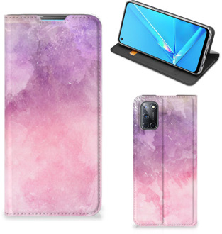 B2Ctelecom Leuk Telefoonhoesje OPPO A52 | A72 Bookcase Cover Pink Purple Paint