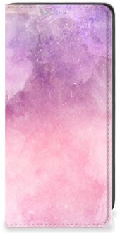 B2Ctelecom Leuk Telefoonhoesje Samsung Galaxy A41 Bookcase Cover Pink Purple Paint