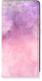 B2Ctelecom Leuk Telefoonhoesje Samsung Galaxy A52 Bookcase Cover Pink Purple Paint