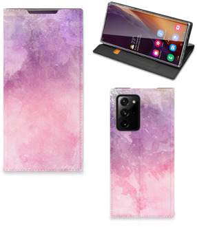 B2Ctelecom Leuk Telefoonhoesje Samsung Galaxy Note 20 Ultra Bookcase Cover Pink Purple Paint