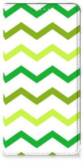 B2Ctelecom Leuk Telefoonhoesje Samsung Galaxy S20 FE Bookcase Zigzag Groen