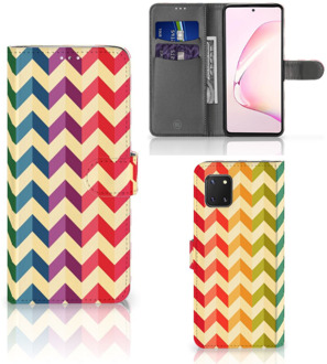 B2Ctelecom Leuk Telefoonhoesje Samsung Note 10 Lite Smartphone Hoesje Zigzag Color