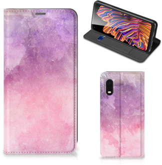 B2Ctelecom Leuk Telefoonhoesje Samsung Xcover Pro Bookcase Cover Pink Purple Paint