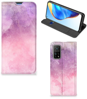 B2Ctelecom Leuk Telefoonhoesje Xiaomi Mi 10T | 10T Pro Bookcase Cover Pink Purple Paint