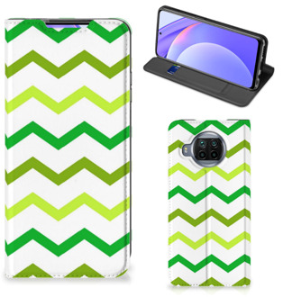 B2Ctelecom Leuk Telefoonhoesje Xiaomi Mi 10T Lite Bookcase Zigzag Groen