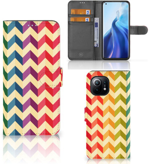 B2Ctelecom Leuk Telefoonhoesje Xiaomi Mi 11 Smartphone Hoesje Zigzag Color