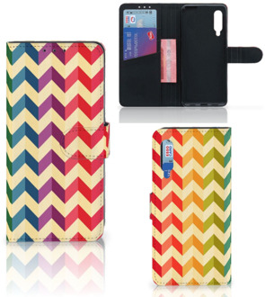 B2Ctelecom Leuk Telefoonhoesje Xiaomi Mi 9 Smartphone Hoesje Zigzag Color