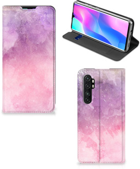 B2Ctelecom Leuk Telefoonhoesje Xiaomi Mi Note 10 Lite Bookcase Cover Pink Purple Paint