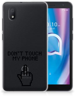 B2Ctelecom Leuk TPU Back Case Alcatel 1B (2020) Hoesje Finger Don't Touch My Phone