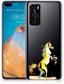 B2Ctelecom Leuk TPU Back Case Huawei P40 GSM Hoesje Horse Color