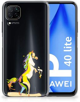 B2Ctelecom Leuk TPU Back Case Huawei P40 Lite GSM Hoesje Horse Color