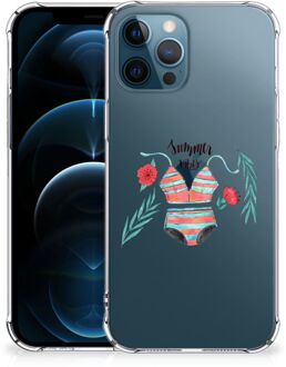 B2Ctelecom Leuk TPU Back Case iPhone 12 | 12 Pro Telefoonhoesje  met doorzichtige rand Boho Summer