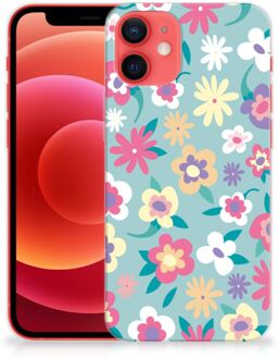 B2Ctelecom Leuk TPU Back Case iPhone 12 Mini GSM Hoesje met Tekst Flower Power