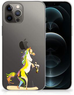 B2Ctelecom Leuk TPU Back Case iPhone 12 Pro Max GSM Hoesje Horse Color