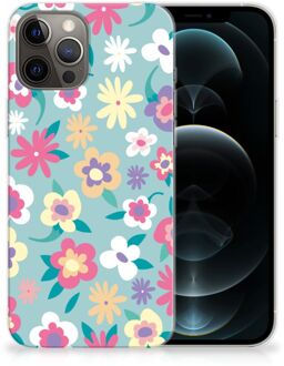 B2Ctelecom Leuk TPU Back Case iPhone 12 Pro Max GSM Hoesje met Tekst Flower Power