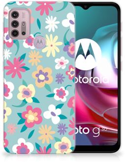 B2Ctelecom Leuk TPU Back Case Motorola Moto G30 | G10 GSM Hoesje met Tekst Flower Power