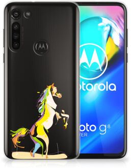 B2Ctelecom Leuk TPU Back Case Motorola Moto G8 Power GSM Hoesje Horse Color