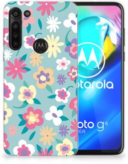 B2Ctelecom Leuk TPU Back Case Motorola Moto G8 Power GSM Hoesje met Tekst Flower Power