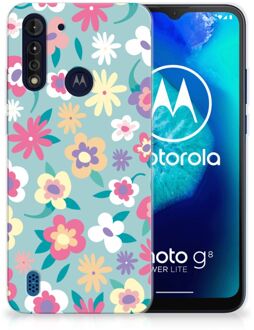 B2Ctelecom Leuk TPU Back Case Motorola Moto G8 Power Lite GSM Hoesje met Tekst Flower Power