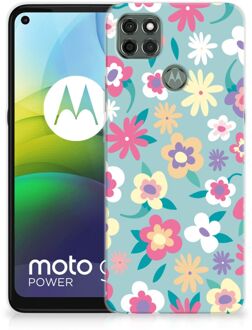 B2Ctelecom Leuk TPU Back Case Motorola Moto G9 Power GSM Hoesje met Tekst Flower Power