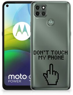 B2Ctelecom Leuk TPU Back Case Motorola Moto G9 Power Hoesje Finger Don't Touch My Phone