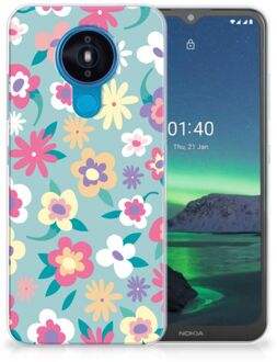 B2Ctelecom Leuk TPU Back Case Nokia 1.4 GSM Hoesje met Tekst Flower Power