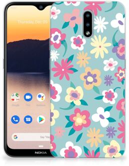 B2Ctelecom Leuk TPU Back Case Nokia 2.3 GSM Hoesje met Tekst Flower Power