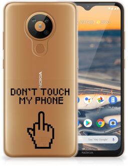 B2Ctelecom Leuk TPU Back Case Nokia 5.3 Hoesje Finger Don't Touch My Phone