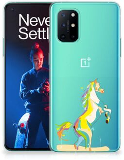 B2Ctelecom Leuk TPU Back Case OnePlus 8T GSM Hoesje Horse Color