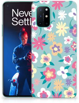 B2Ctelecom Leuk TPU Back Case OnePlus 8T GSM Hoesje met Tekst Flower Power