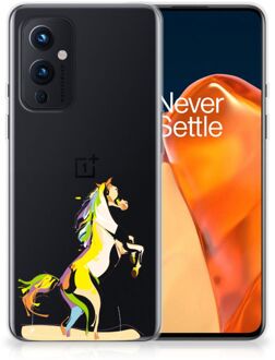 B2Ctelecom Leuk TPU Back Case OnePlus 9 GSM Hoesje Horse Color