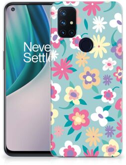 B2Ctelecom Leuk TPU Back Case OnePlus Nord N10 5G GSM Hoesje met Tekst Flower Power