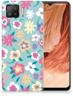 B2Ctelecom Leuk TPU Back Case OPPO A73 4G GSM Hoesje met Tekst Flower Power