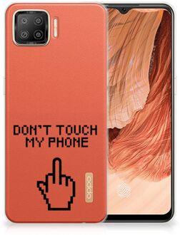 B2Ctelecom Leuk TPU Back Case OPPO A73 4G Hoesje Finger Don't Touch My Phone