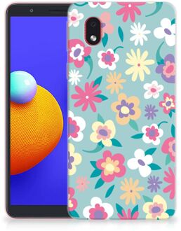 B2Ctelecom Leuk TPU Back Case Samsung Galaxy A01 Core GSM Hoesje met Tekst Flower Power